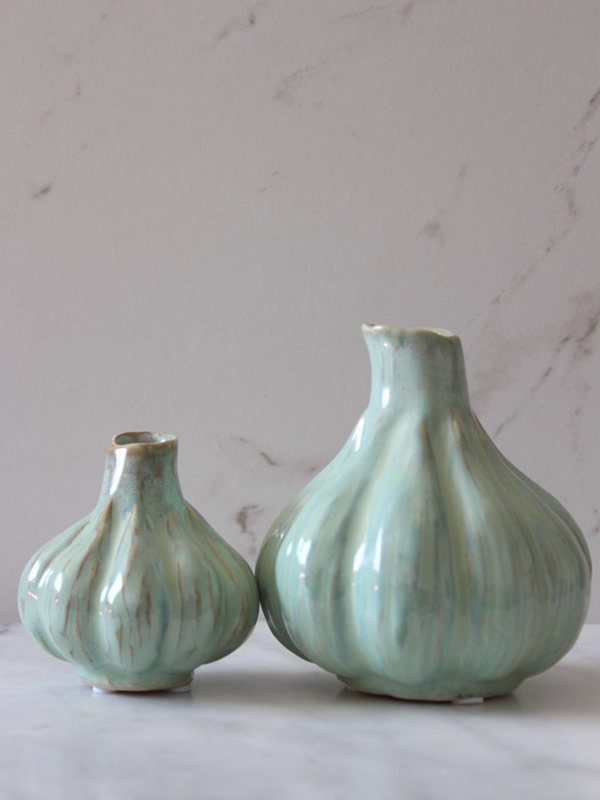 Pale Green Bulb Vases